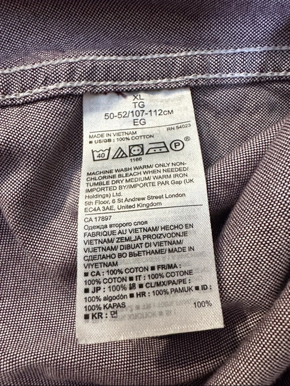 Banana Republic Men's Button-Down Shirt in Mauve Heather‎